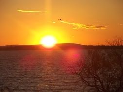 sunset over porto alegre