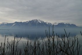 Monte Rosa distant view, Switzerland