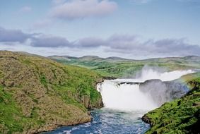 amazing waterfal in quebec in canada