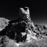 Rocky formations in the form of a monster