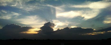 sunrise in dramatic clouds