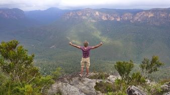 Landscape of Blue Mountains in Australia