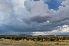 Beautiful canyon under the rain clouds