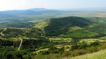 panorama of the countryside in summer