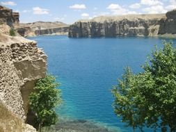 Blue lake in Afghanistan