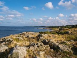 rock coast of baltic sea landscape