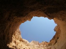 hole in rock in portugal