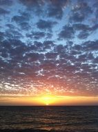calm peaceful sunset on the sea