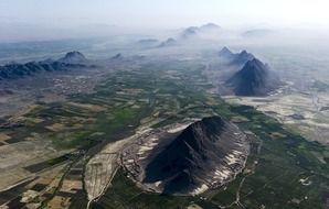 beautiful aerial view of afghanistan