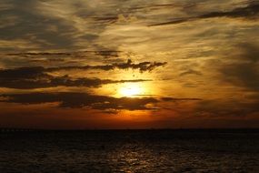 silhouette of copenhagen at sunset