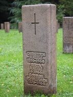 tombstones with crosses