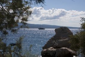 View of Adriatic sea in Croatia