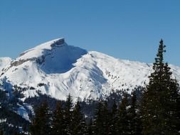 snowy landscape of the Alps