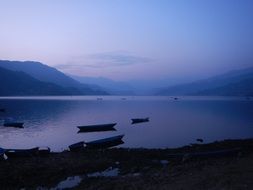 calm lake nepal