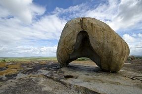 Landscape with the big stone helmet