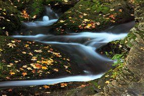 landscape of mountain river