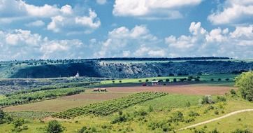 Landscape of the field in Orhei