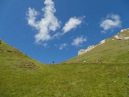 green mountains on a sunny day in alt adige