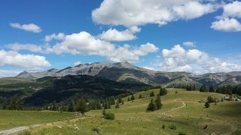 panoramic view of the alps in france