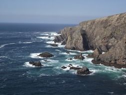 rocks on an island by the ocean in Ireland