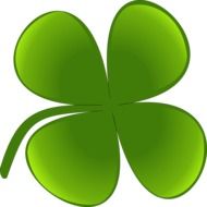 shamrock, four leaf clover, illustration