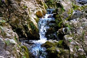 waterfall in the rocks