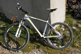 parked mountain bike