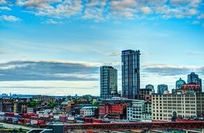 view of the city of vancouver with skyscrapers