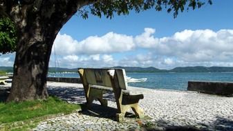 bench on the coast