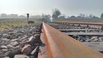 rusty railway tracks