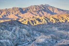 Picturesque mountains under the sunlight