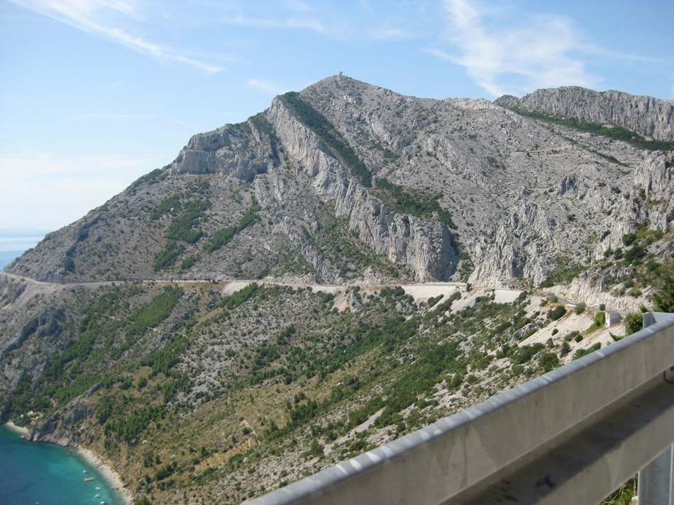 Adriatic sea near a mountain in croatia