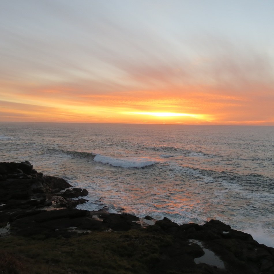 landscape on the beach by the ocean