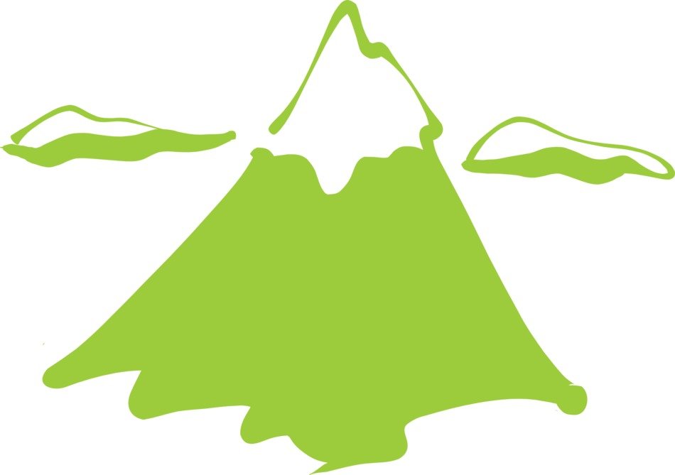 mountain with snow and clouds figure