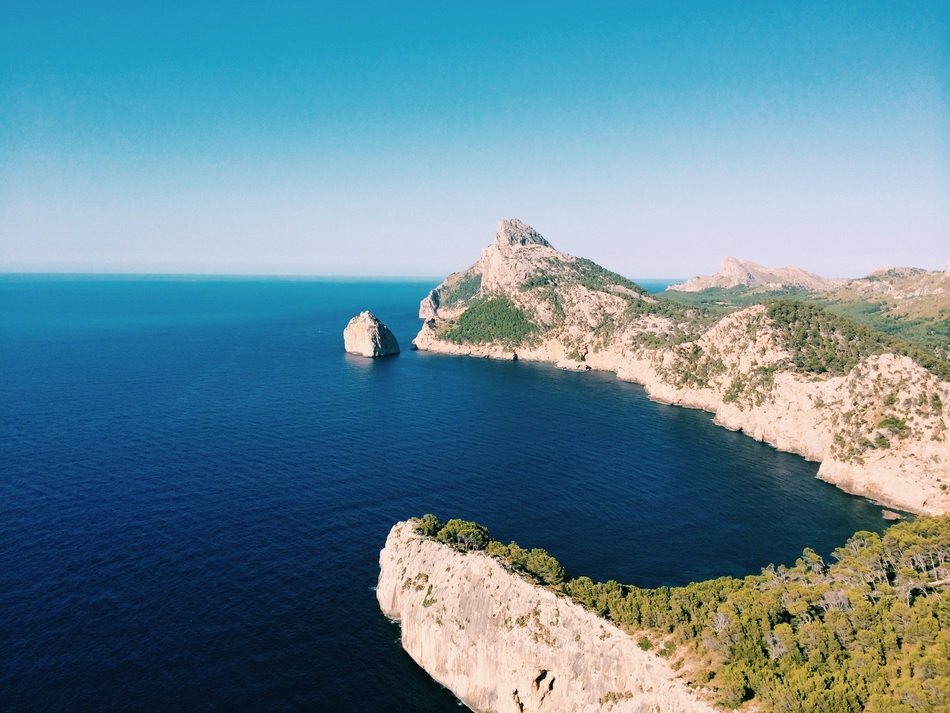Picture of the Sea beach landscape, mallorca