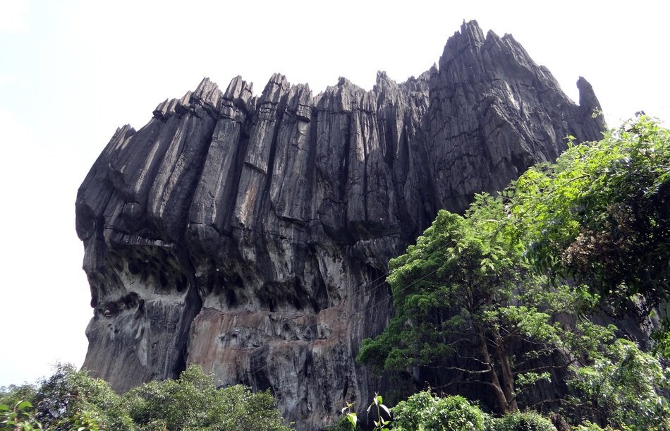limestone rock formation in Karnataka