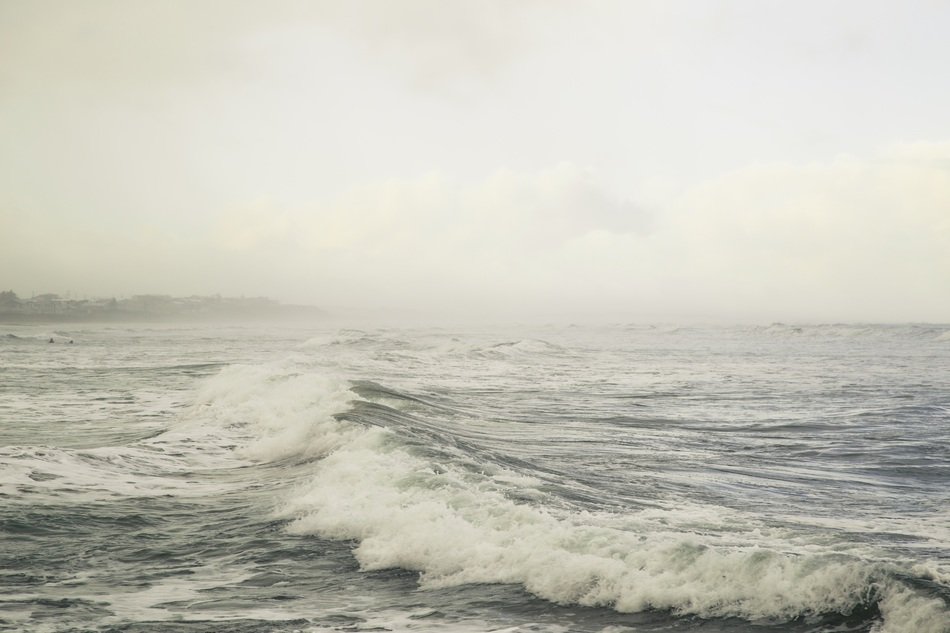 misty day on the ocean