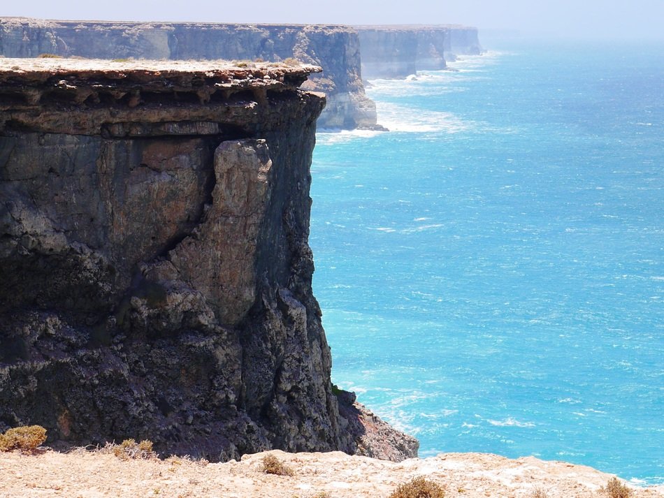 Landscape of the cliffs in fjord