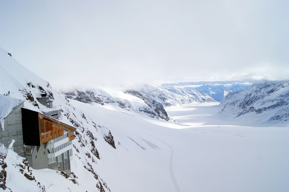 snowy landscape of Jungfraujoch