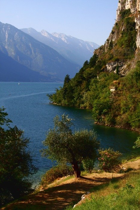 panorama of the lake garda in italy