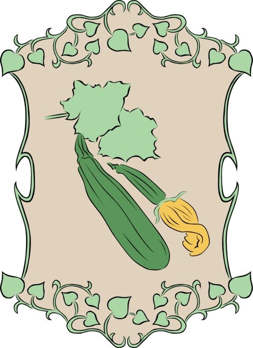 image of zucchini on a card