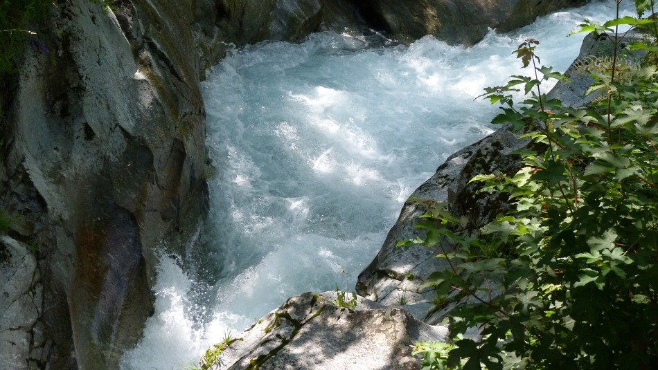 rough river in the alps