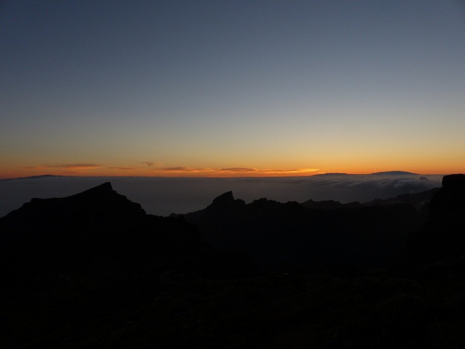 twilight over the coast of tenerife