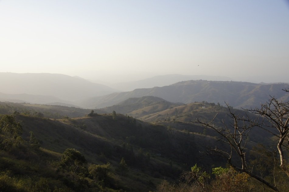 Mountains in the haze in South Africa