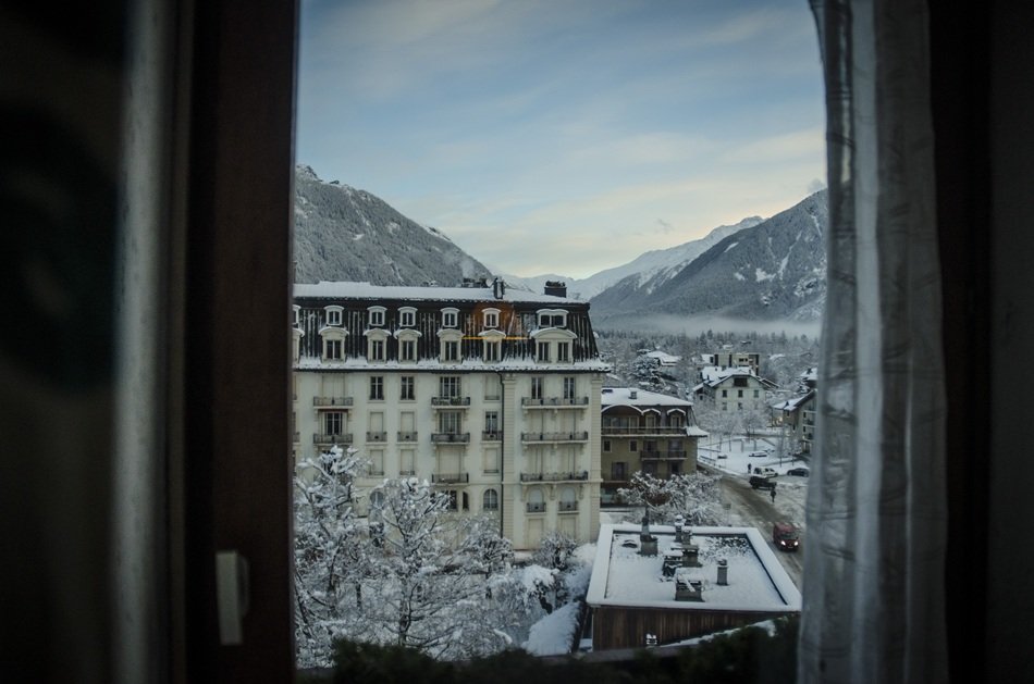 window view to Chamonix