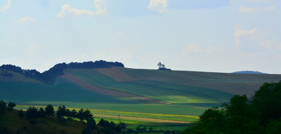 Beautiful landscape of the green mountains