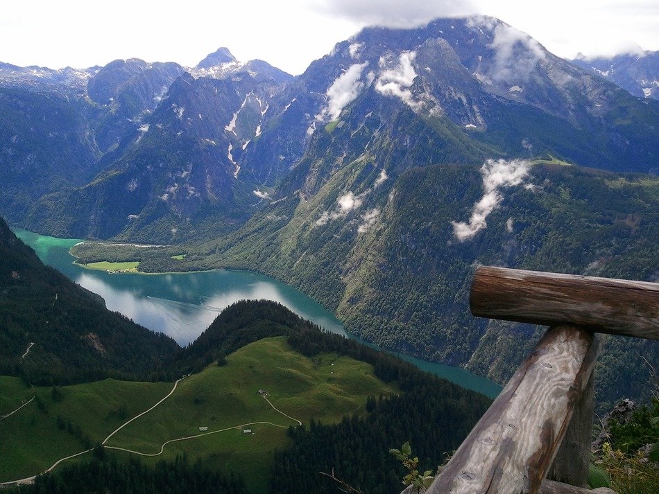 panorama of the picturesque mountains in bavaria