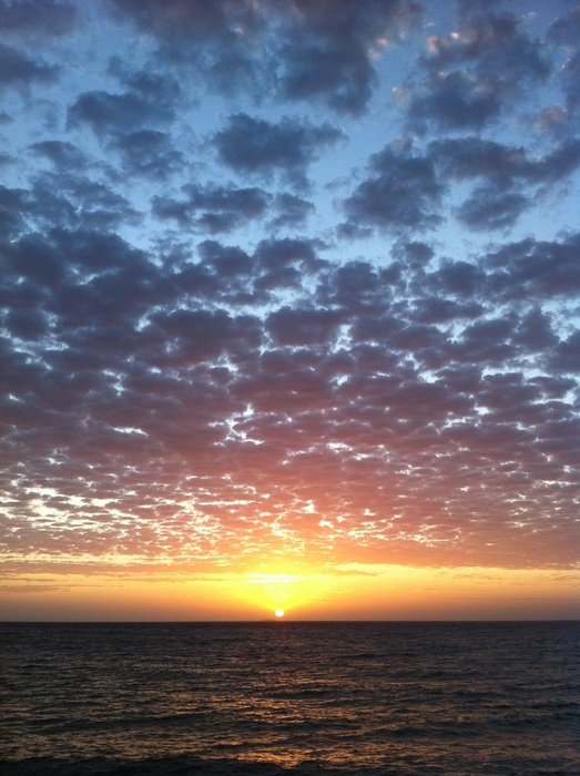 calm peaceful sunset on the sea