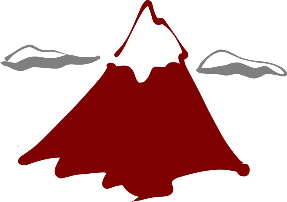 drawing mountain with snowcap