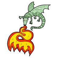 fire breathing dragon cartoon N4